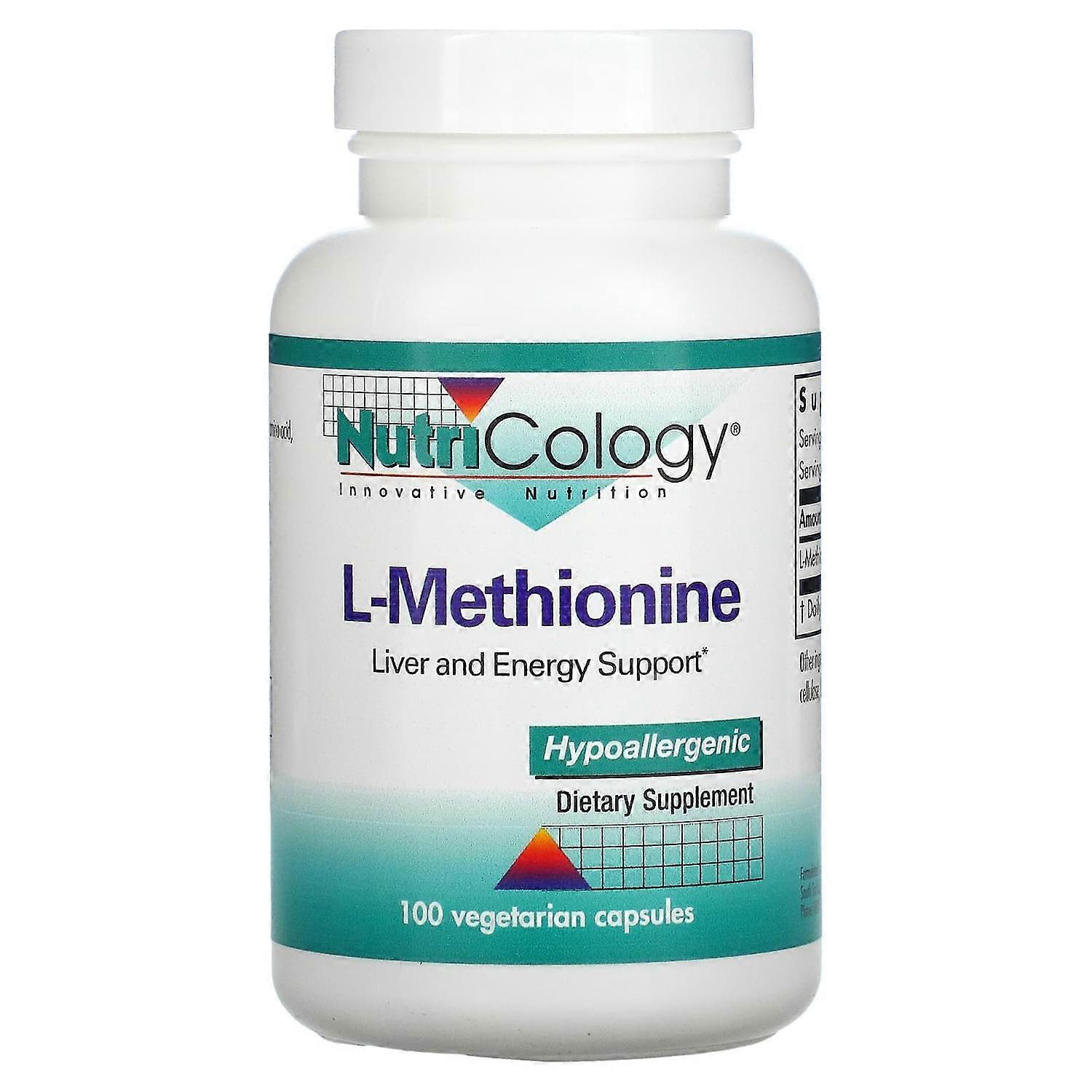 Nutricology, L-Methionine, 100 Vegetarian Capsules