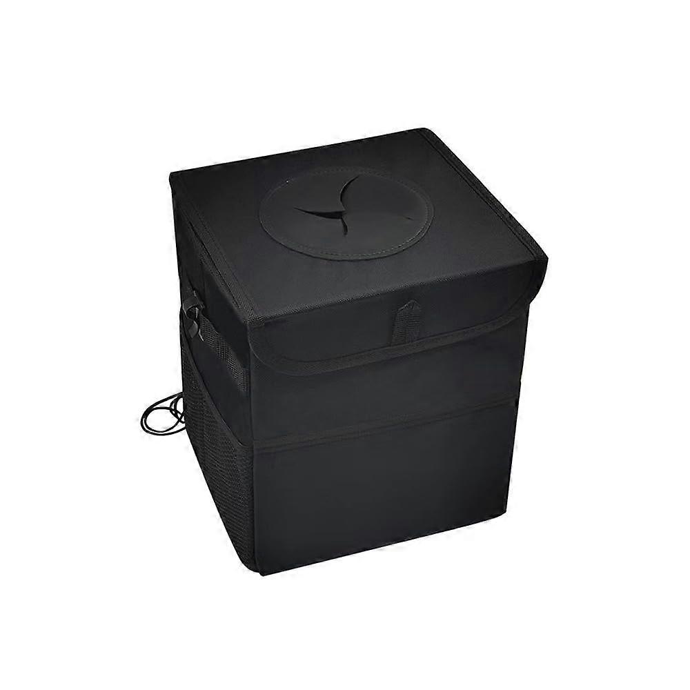 Car Trash Bin Compatible with Peugeot 3008 4008 Portable Collapsible Waterproof Hanging Storage Box With Lid