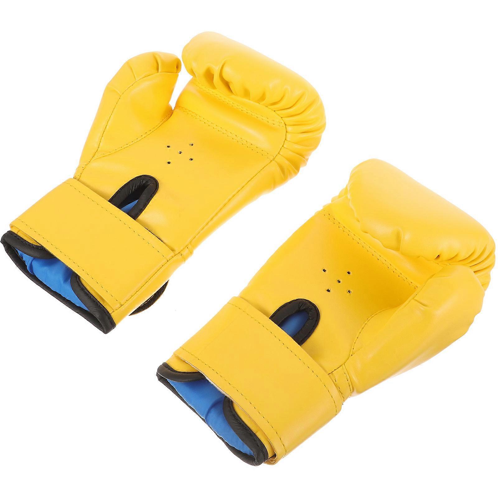 Koruma Amaçlı Tay Boks Eldiveni 1 Çift Nefes Alabilir PU Antrenman Eldiveni