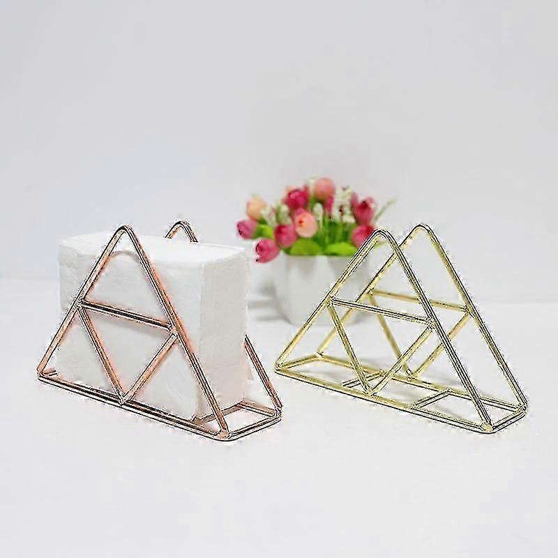 Set of 2 Table Napkin Holders Triangular Paper Napkin Holders Stainless Steel Table Napkin Holders