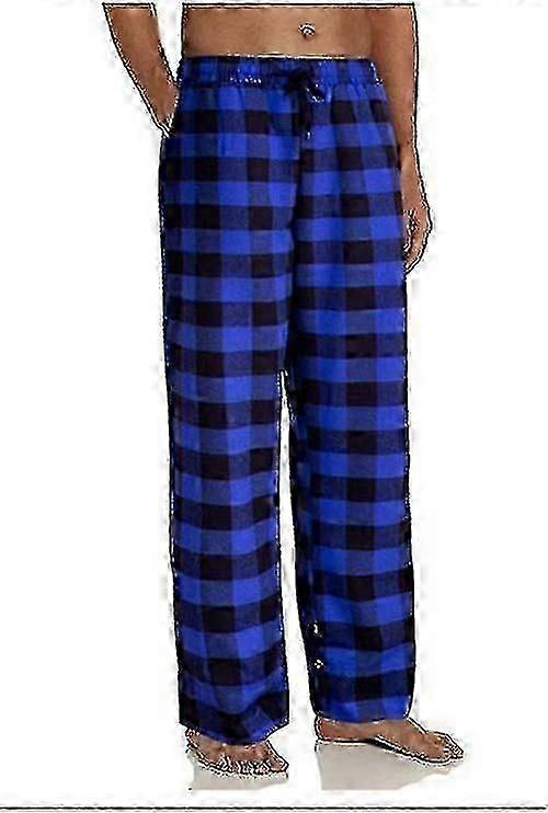Calças de pijama masculinas com bolsos, calças de pijama xadrez xadrez macio para homens s202412244191