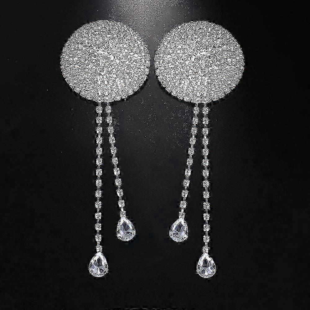 Nipple Pasties Sticker- Chest Covers with Tassel Breast Patch Pad, Adhesive Invisible Bra