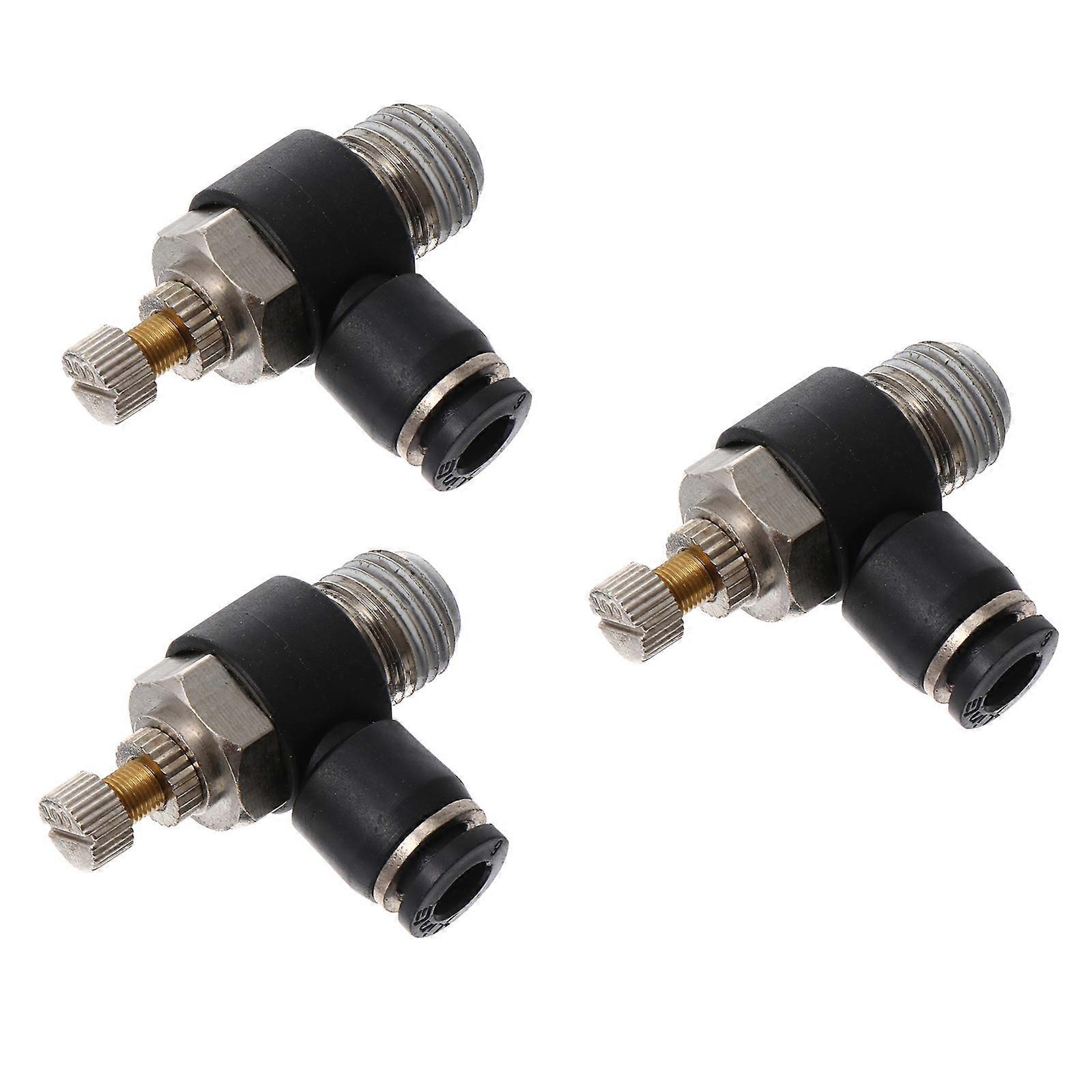 Fittings Pneumatic Control Valves for Air Flow Adjustment 6Pcs