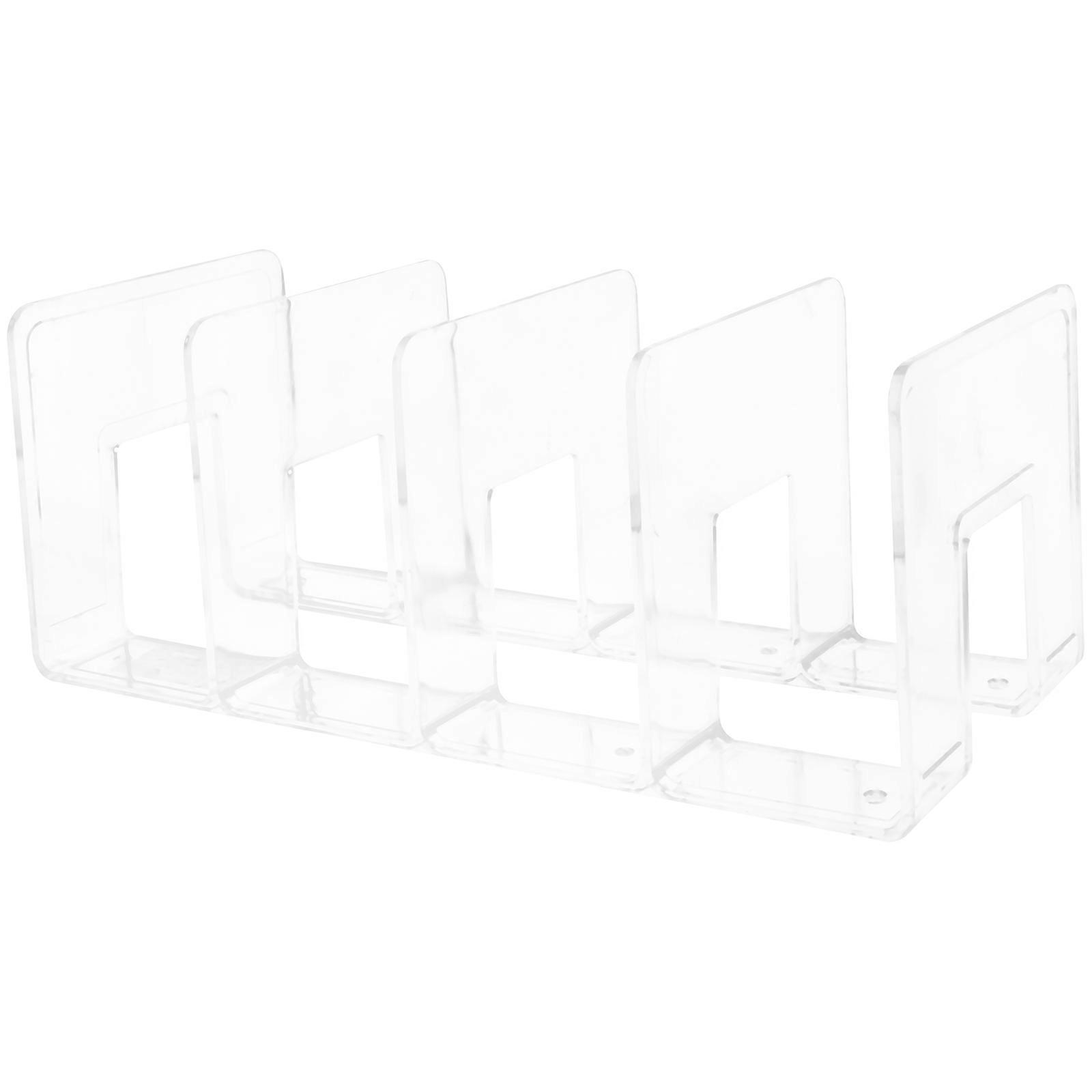 Acrylic Bookends Decorative Book Holder for Organizing 2Pcs