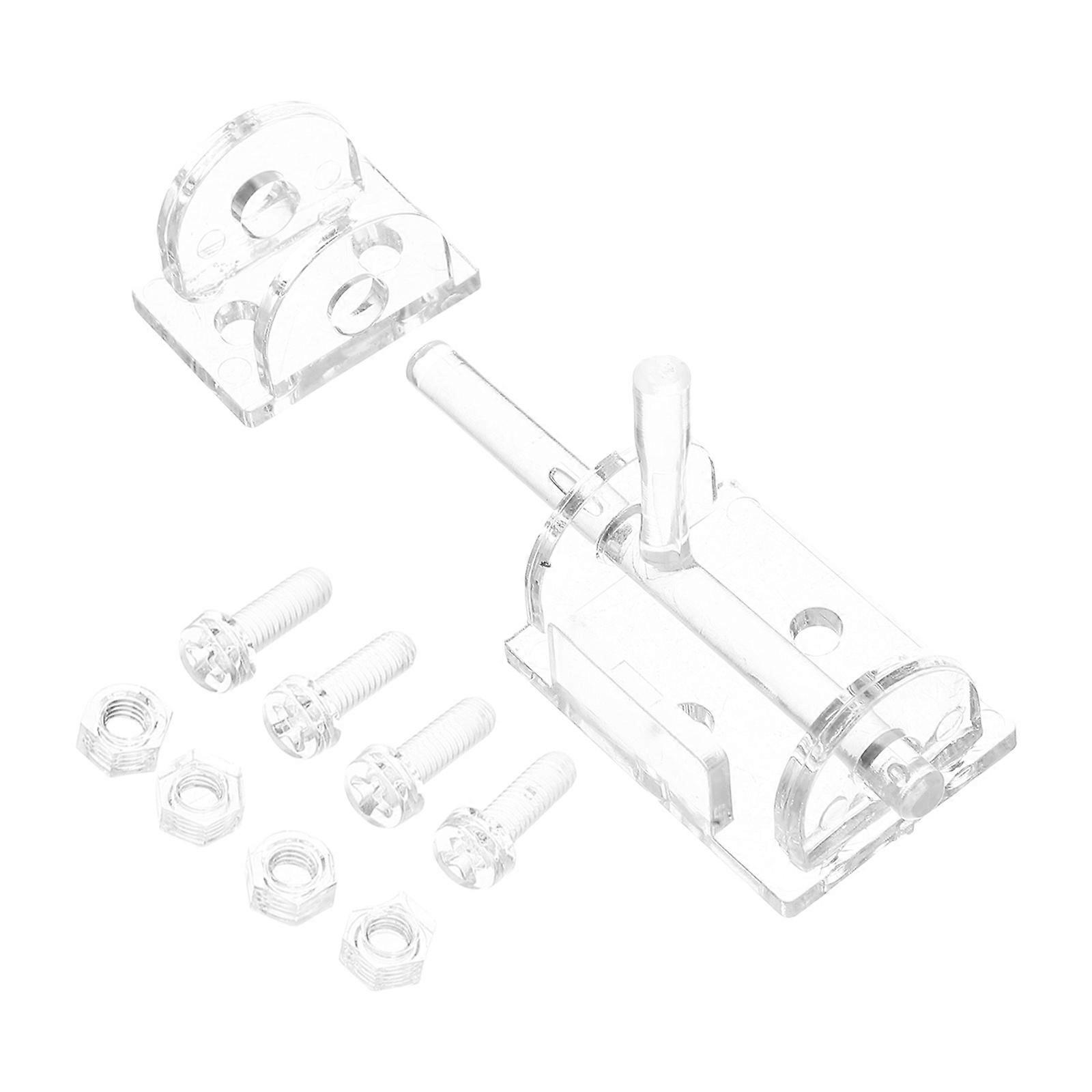 Acrylic Clear Slide Bolt Lock For Homeowners Indoor Use 5.60X2.60X1.70CM Minimalist Design 1 Set