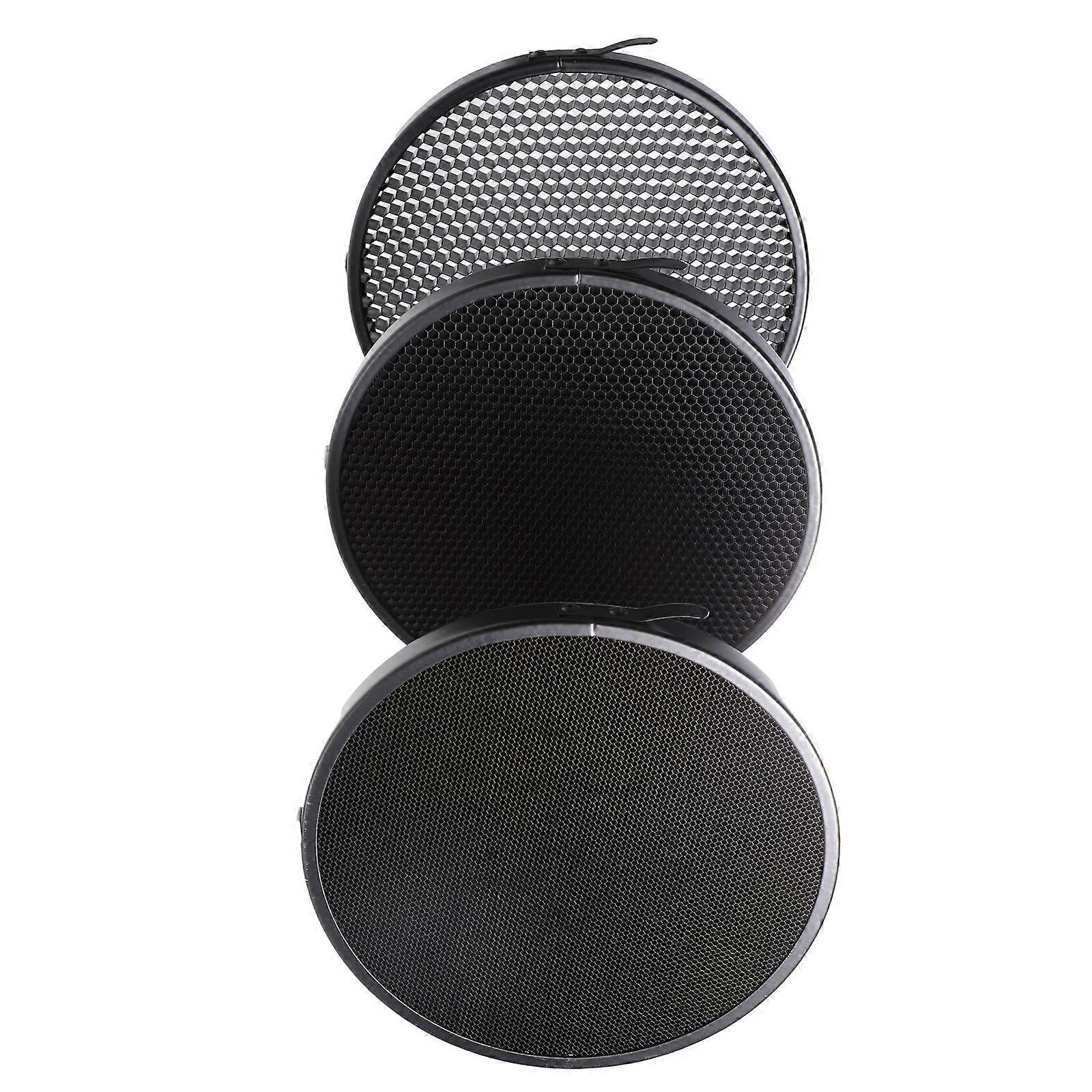 Photography Honeycomb Grid Photography Diffuser for Studio Light Flash 3Sets Black