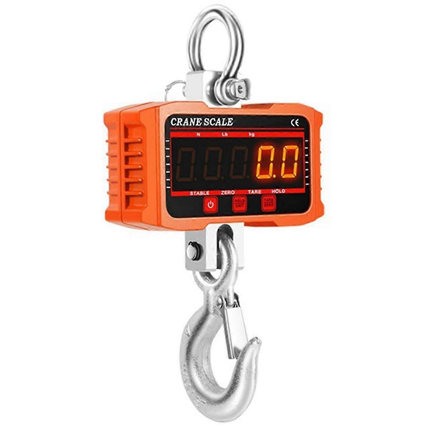 Digital Crane Scale 1500KG Industrial Hanging Scale-Orange