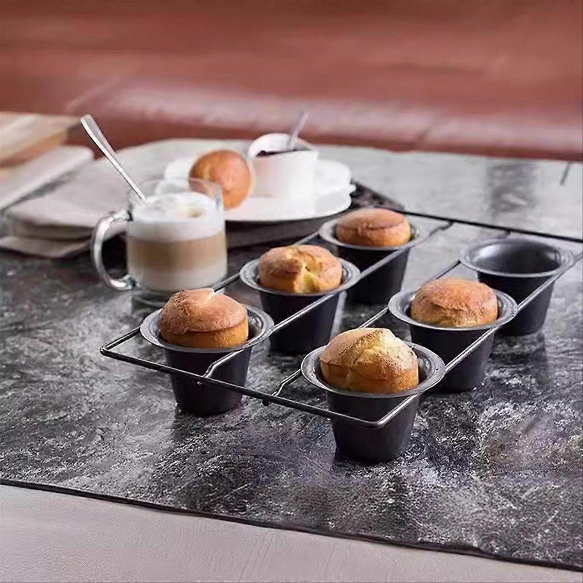 6 Cup Nonstick Popover Pan Muffin Cupcake Bakeware Pudding Pan