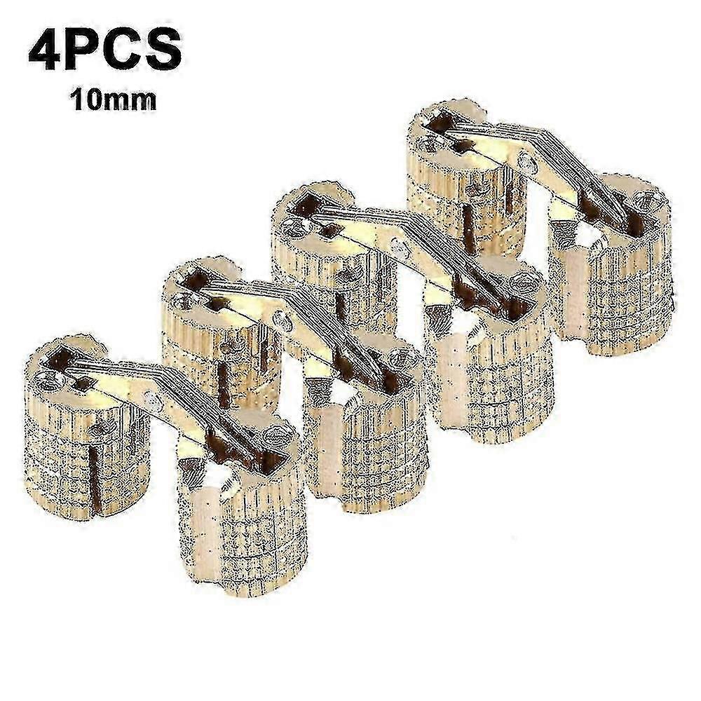 4-pack Hidden Brass Barrel Hinges Cylindrical Invisible Concealed