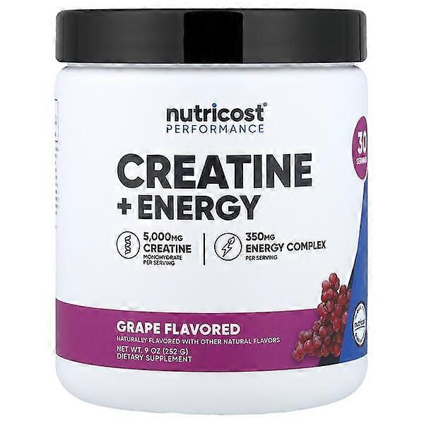 Nutricost, Performance, Creatine + Energy, Grape, 9 oz (252 g)