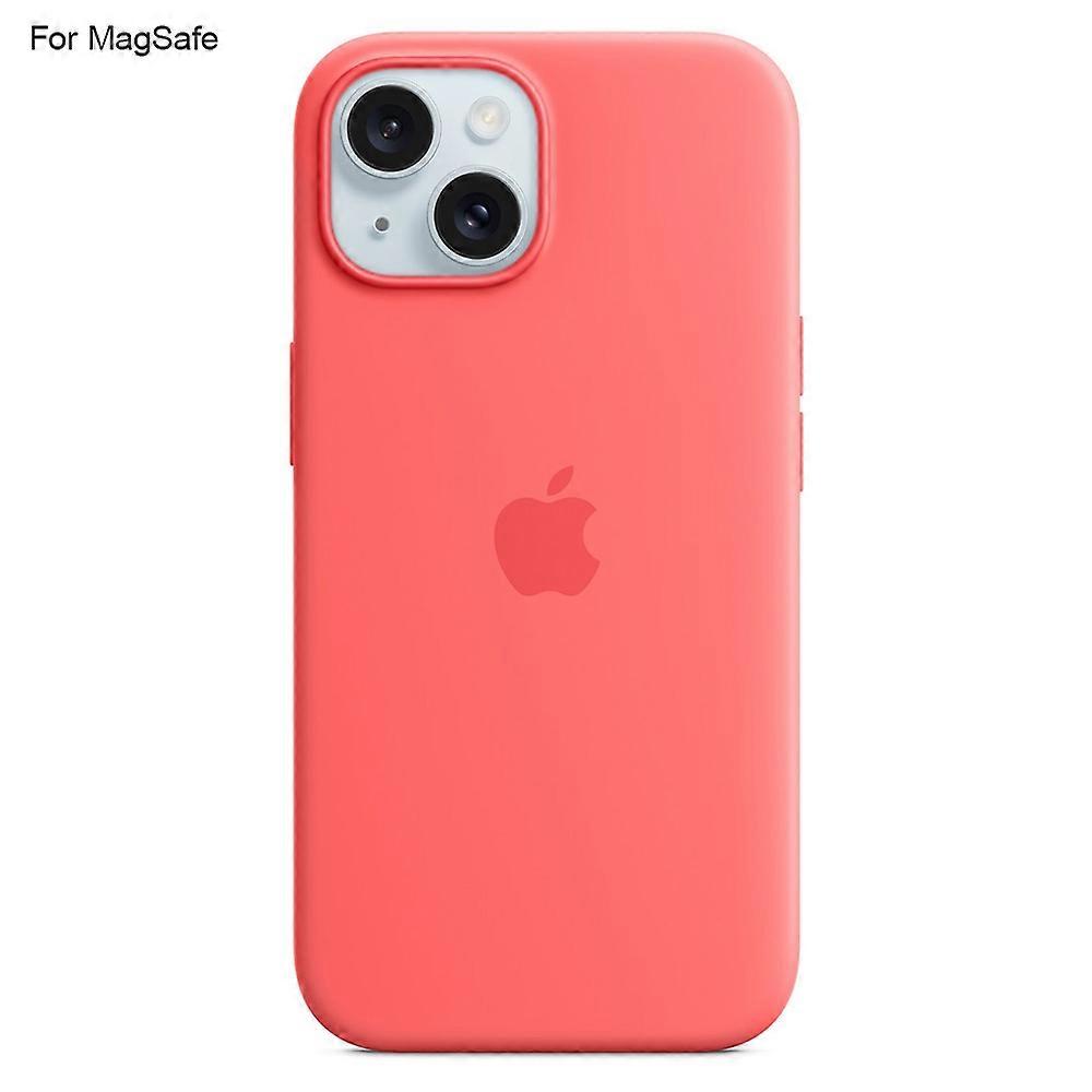 Pouzdro SH pro iPhone 15 kompatibilní s tekutým silikonovým zadním krytem MagSafe [indukční popruh] -