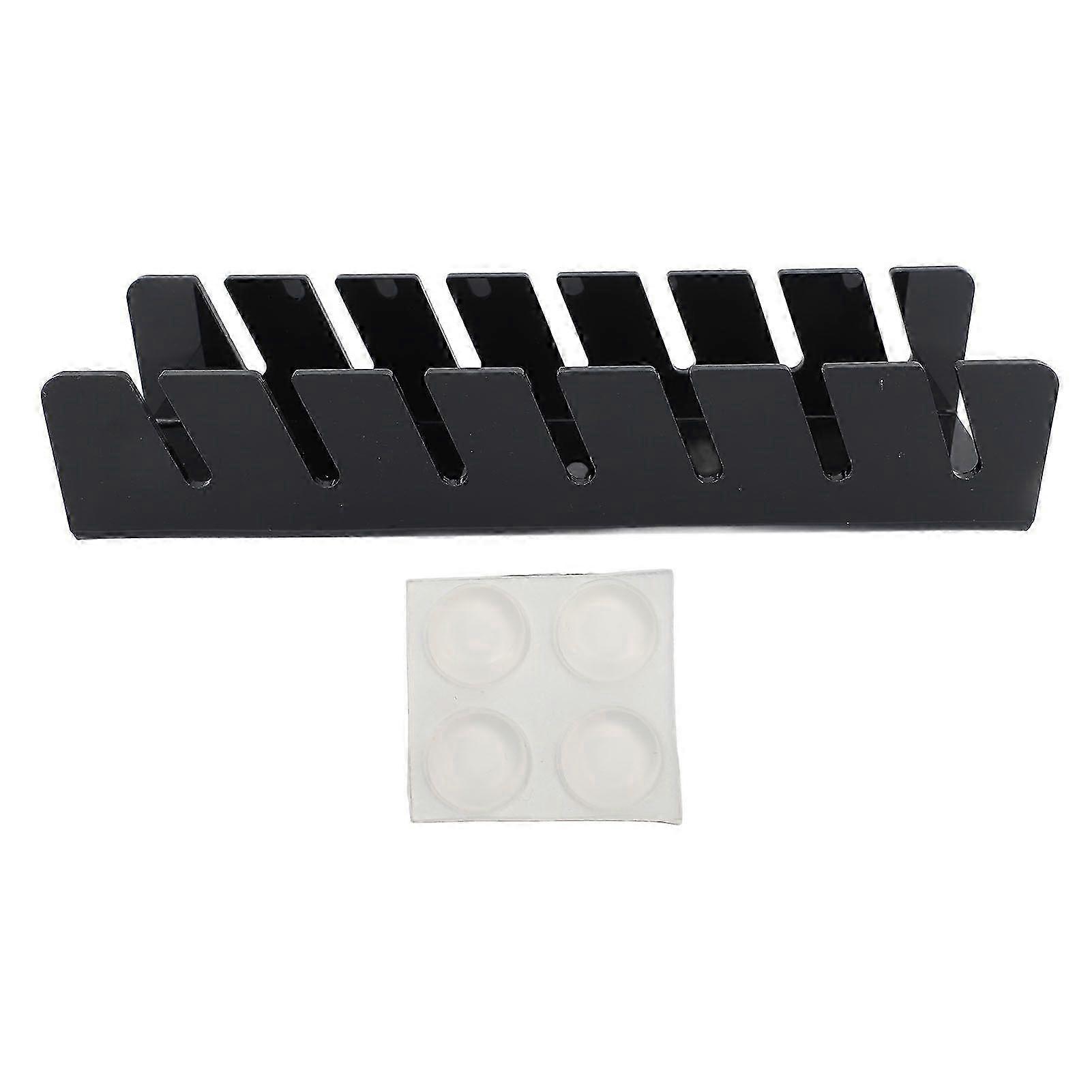 Hat Display Racks Hold 7 Baseball Caps Vertical Display Acrylic Baseball Cap Organizer for Closet Bedroom Black