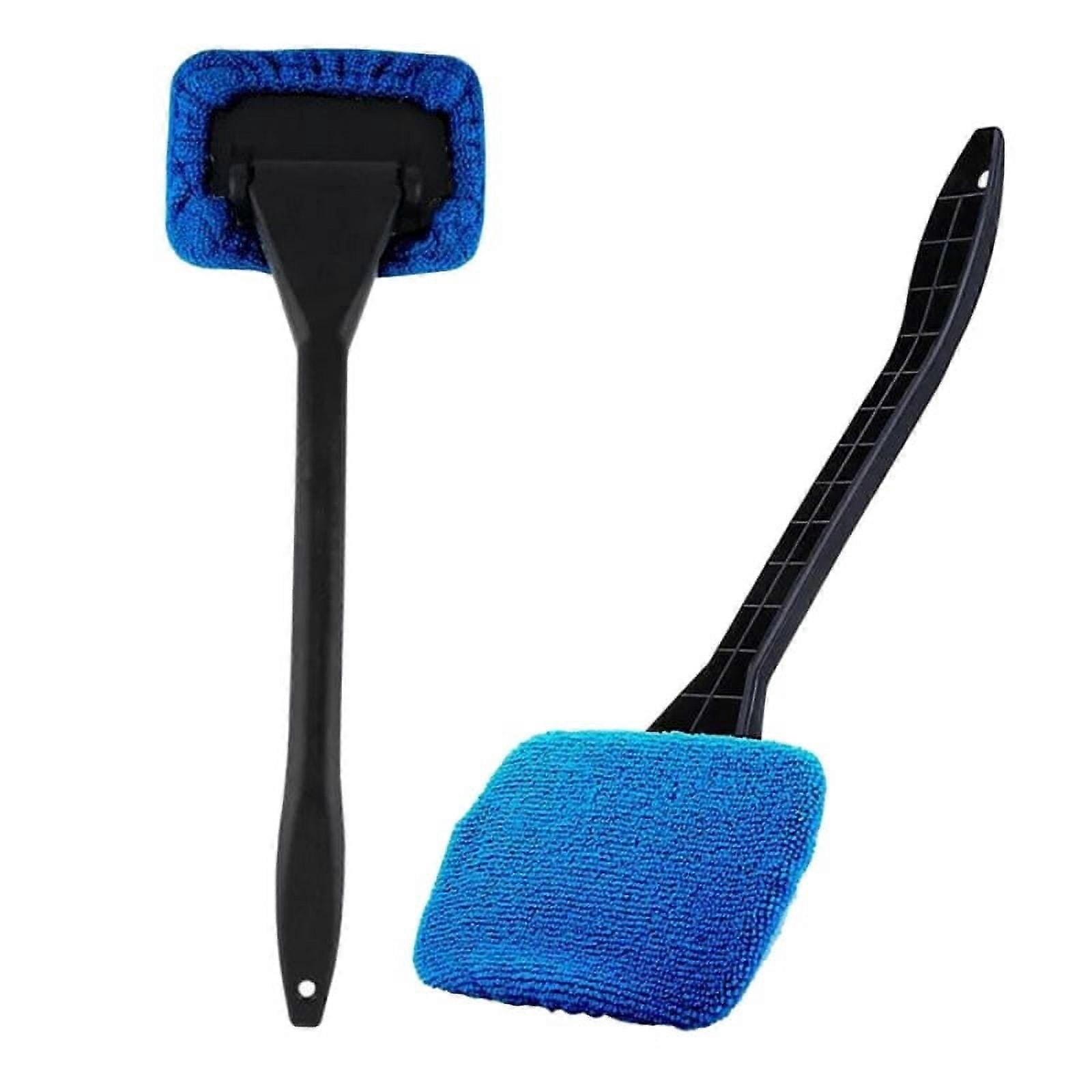 Windshield Cleaner, Car Inside Window Cleaning Tool Microfiber Wand with Handle Easy Defogger– Set of Windshield Cleaner, Windshield Cleaning Tool