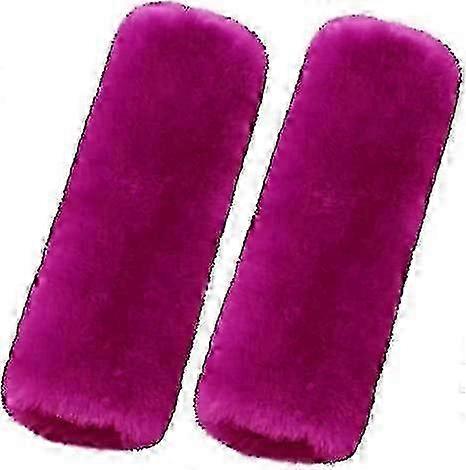 本格的なシープスキンカーシートベルトパッド、肩と首のクッション保護のための2パック