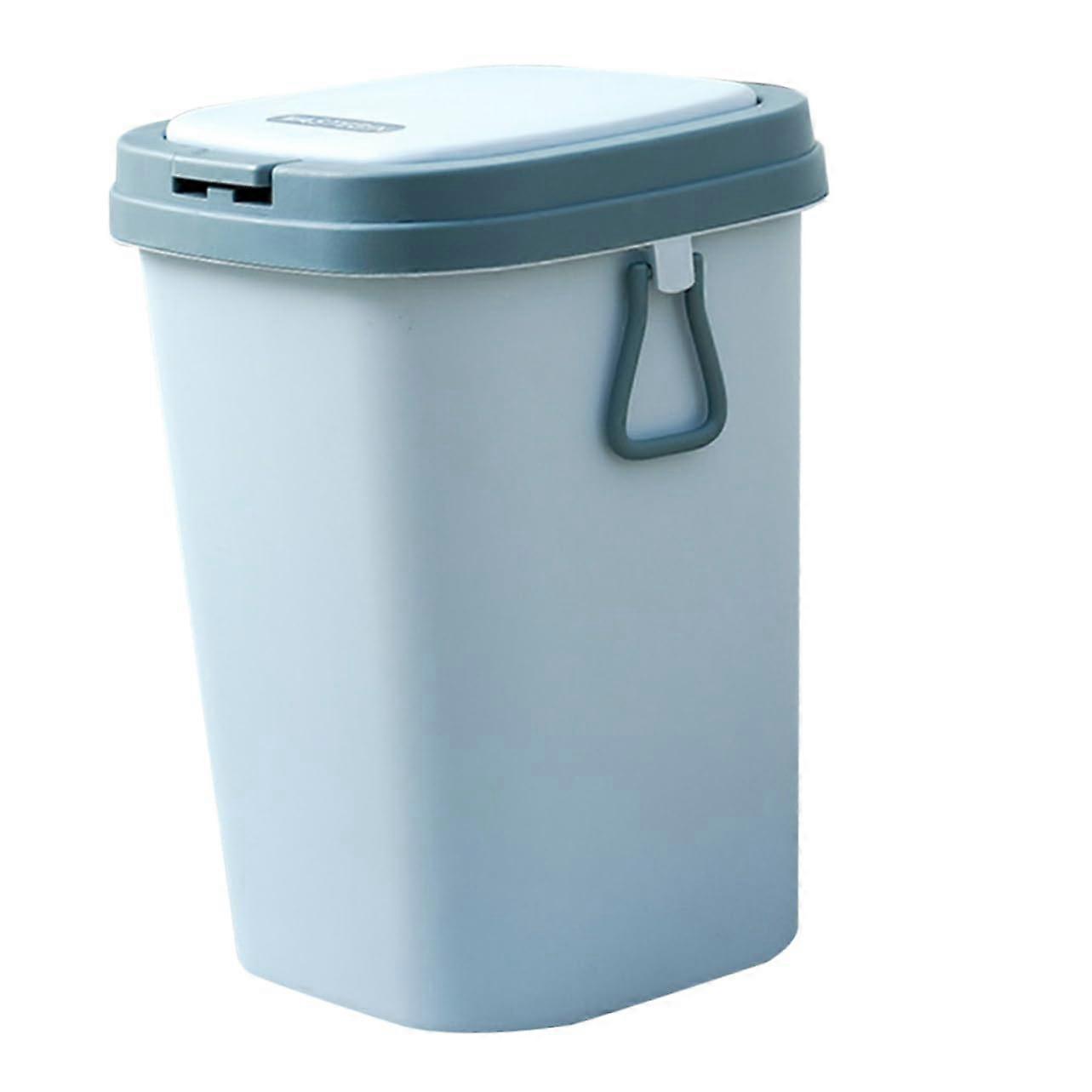 Press Type Trash Can Covered Lidded Waste Bin For Kitchen Bathroom Bedroom Desktop Or Floor Use