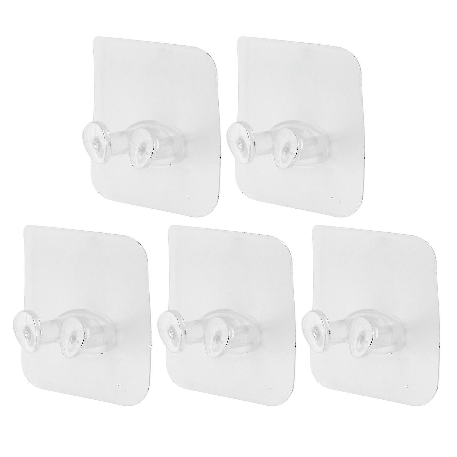 5pcs Razor Holder Multiple Uses Self Adhesive Wall Hanging Phone Holder Shower Towel Hooks
