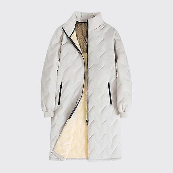 Stand Collar Men's Warm Winter Long Jacket Heavyweight Full-Zip Coat with Warm Lining for Skiing Hiking and Snowboarding Ideal for Cold Weat