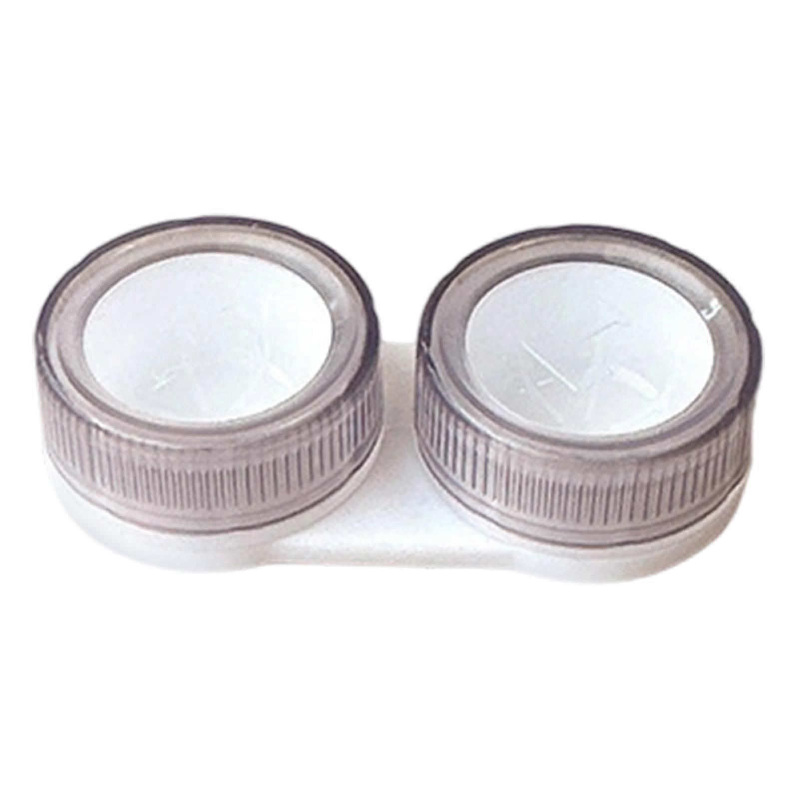 Double Layer Contact Lenses Storage Box With Secure Seal Lightweight ABS Storage Box For Outdoor Travel  Purple