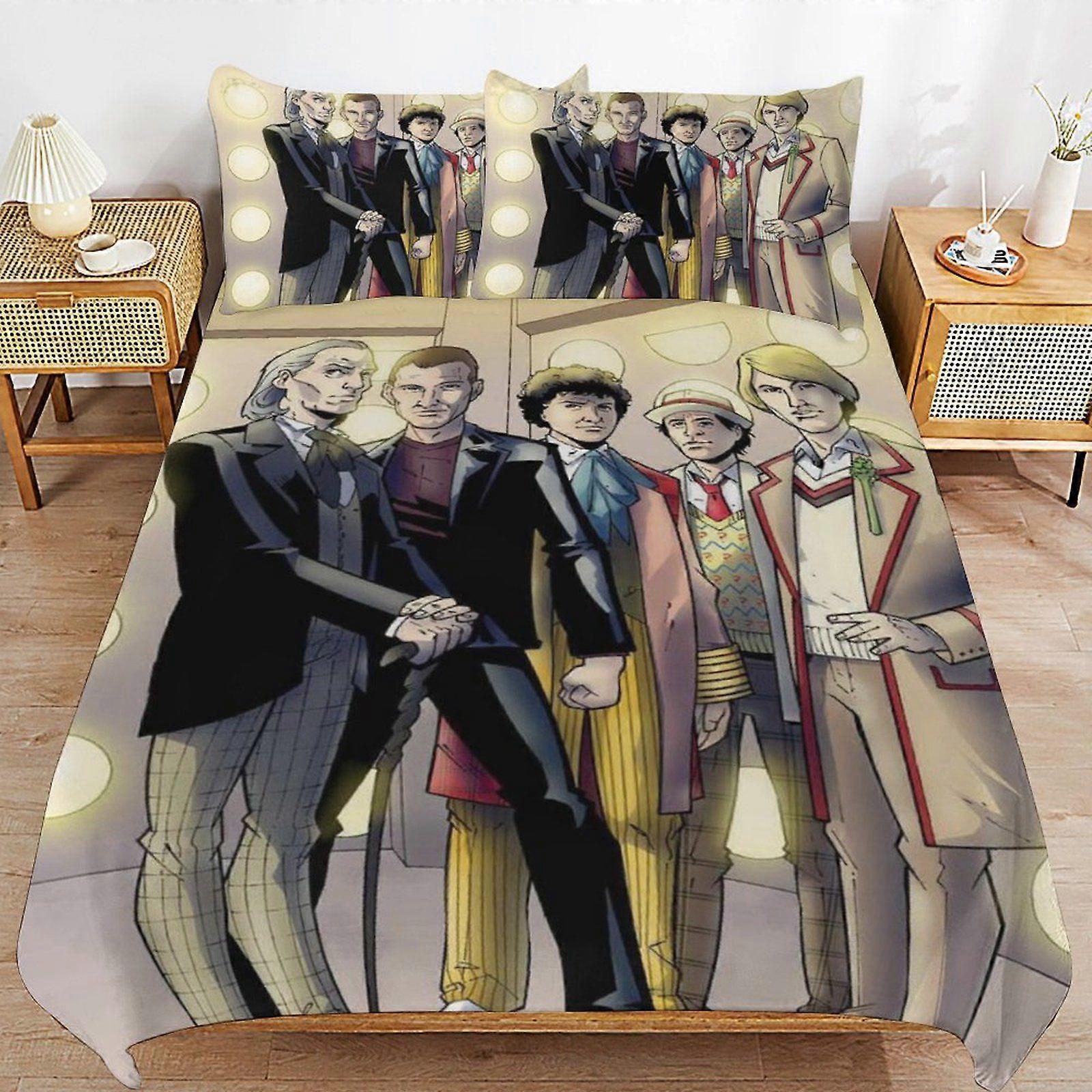 e121 Doctor Who The Animated Series Wrinkle Free Fabric Soft Sleep Ready Zipper Closure Threaded Finish Duvet Cover Sets Style a121