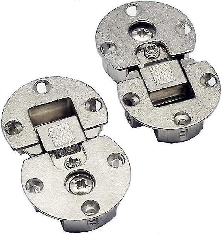2 Pcs 90 Degree Adjustable Hidden Folding Hinges for Furniture - Freestanding Special Table Hinge - Semicircular Wooden Folding Hinge for Round Table