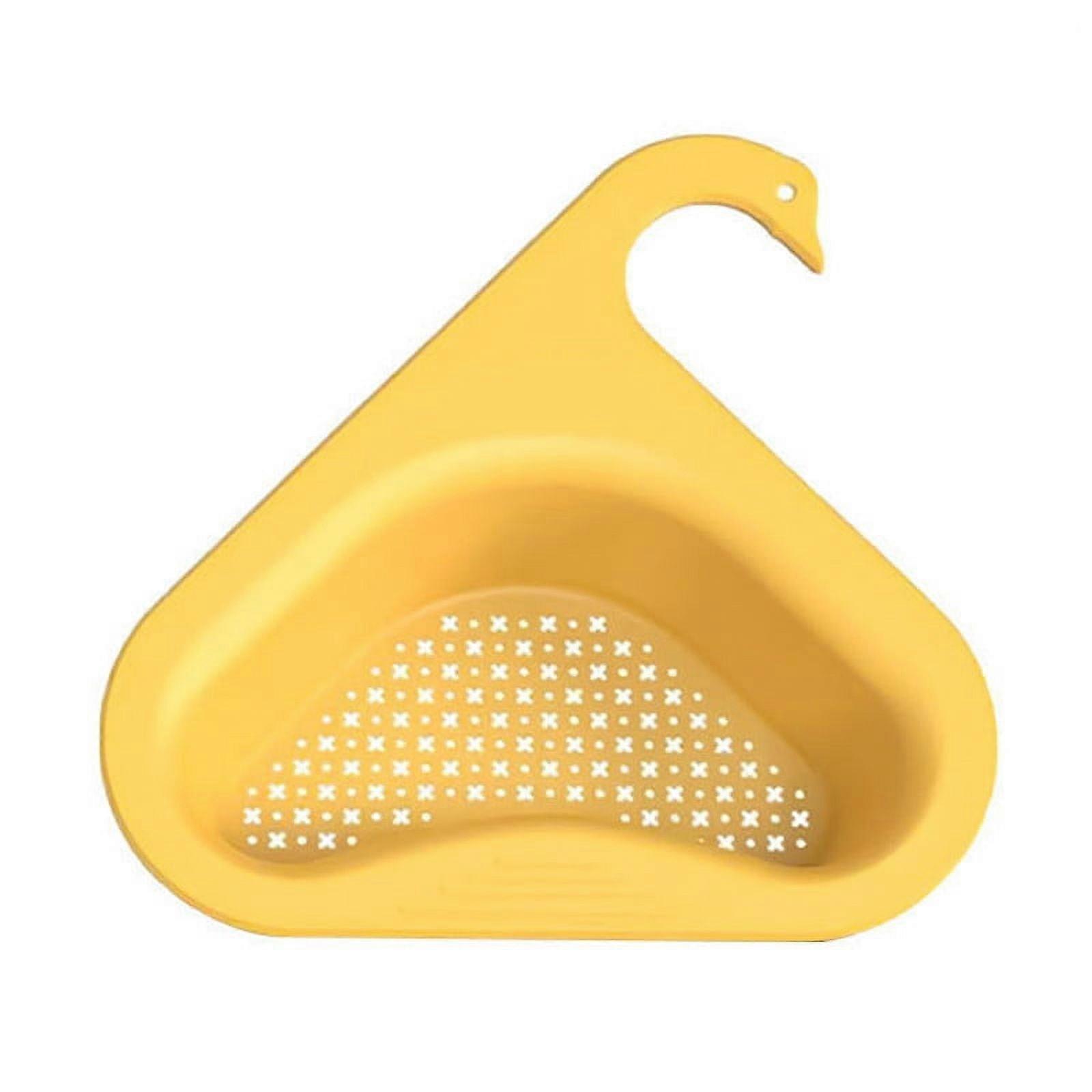 FensXil Drain Rack Multi Functional Strainer Ing Hanging Rack Triangular Sink Basket Filtering Rack