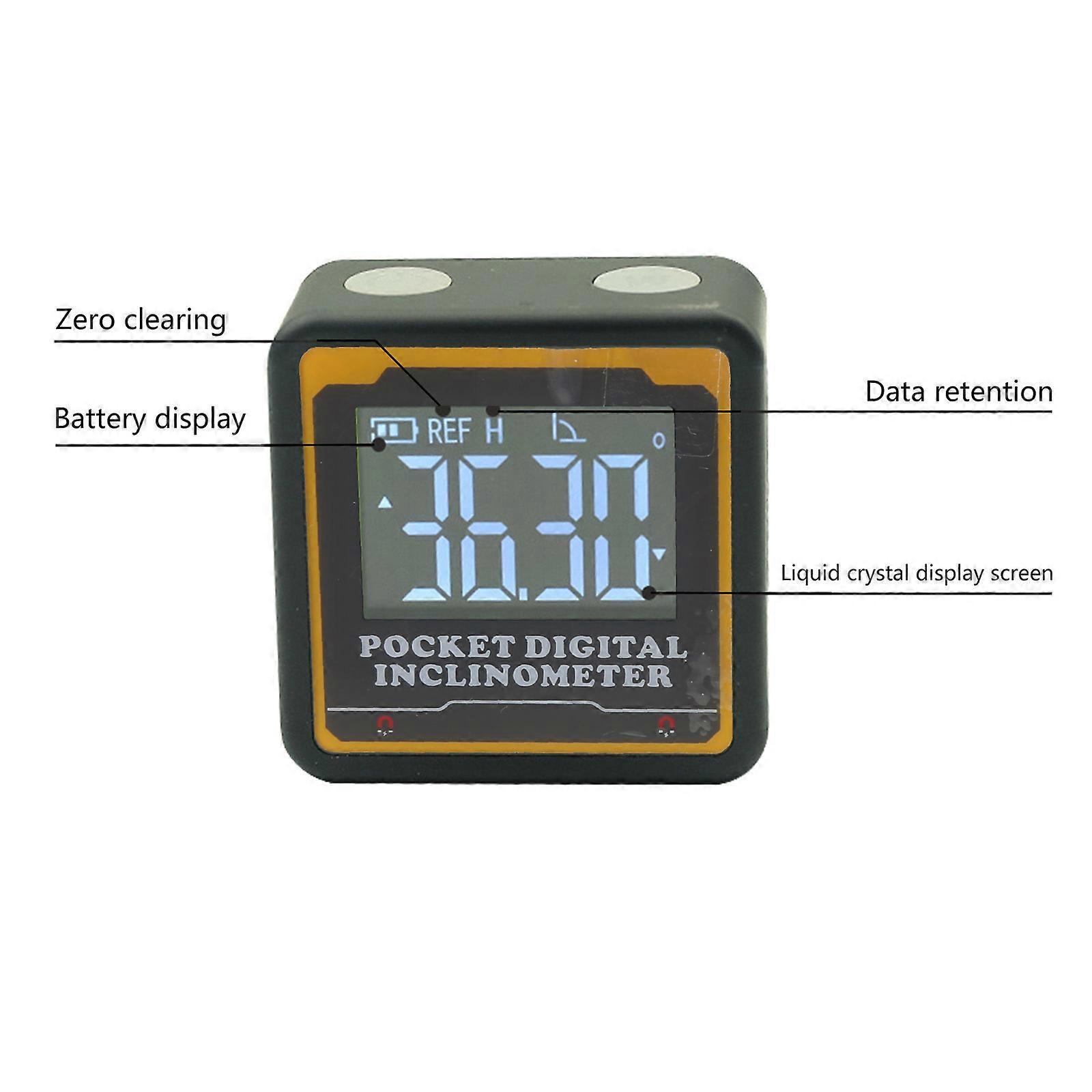 4x90° Finder Protractor Mini Portable Digital Gauge Pocket Wireless Inclinometer Display Measurement Too Multicolor