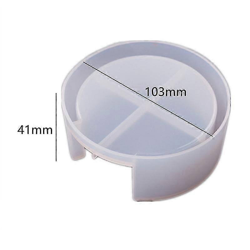 1pc 圆形杯垫储物盒硅胶模具 DIY 手工制作工艺水晶环氧树脂造型家居装饰用品