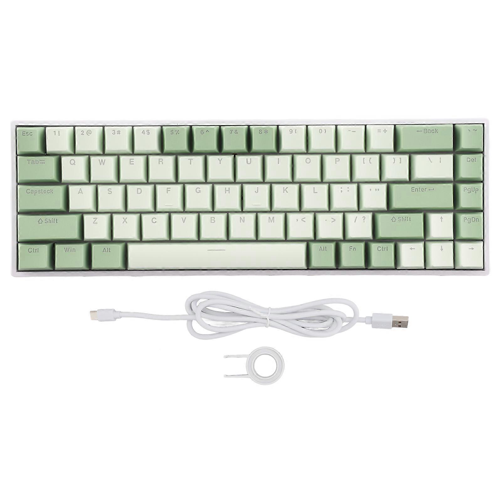 68 Key Wireless Mechanical Keyboard RGB Backlight Quick Response Rechargeable Gaming Keyboard for Android