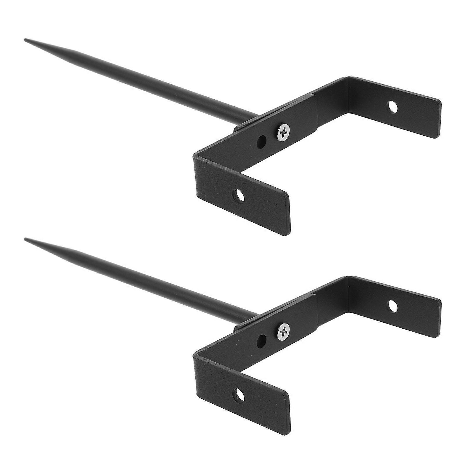 Black Metal Gutter Downspout Support Bracket for 2Pcs Adjustable Holders