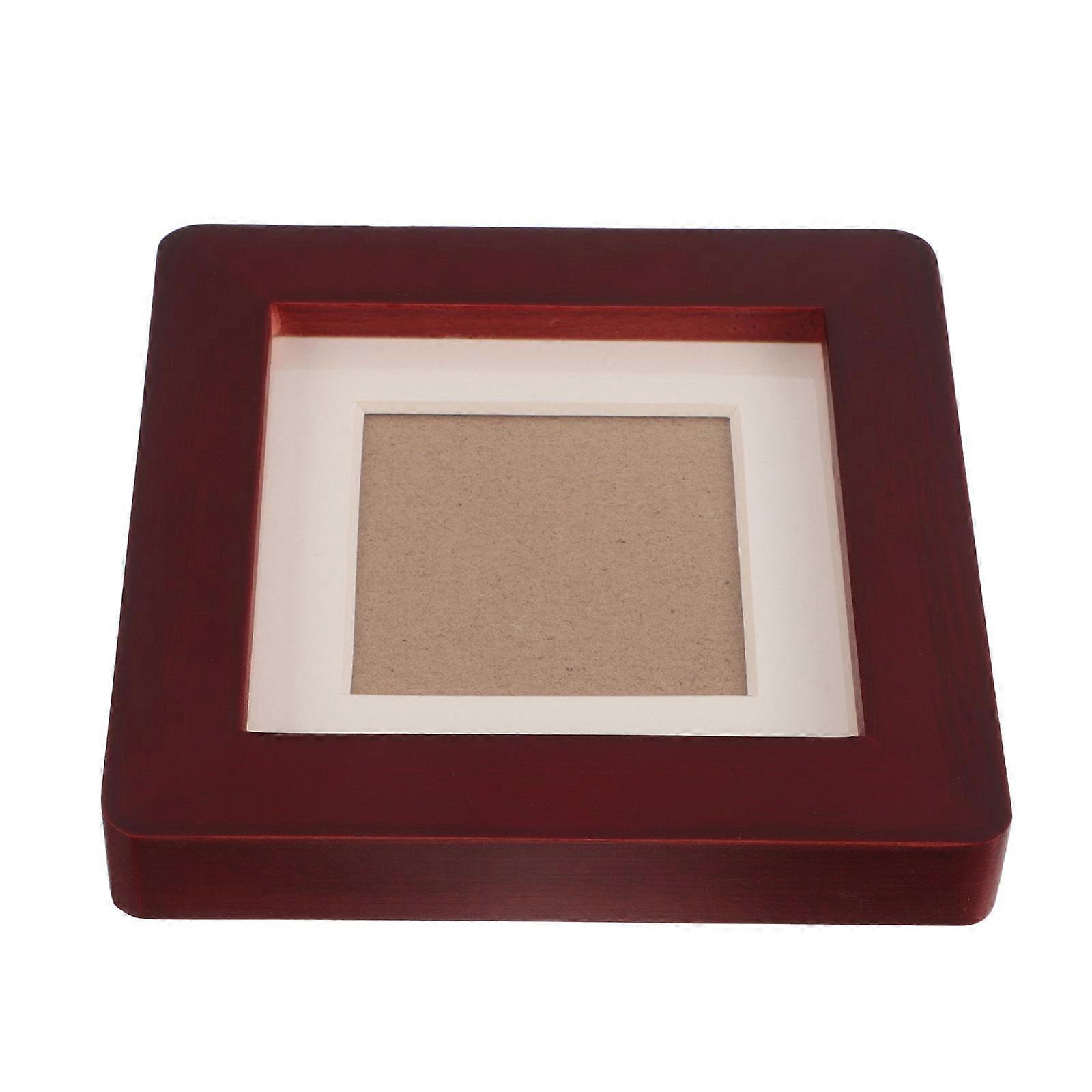 Coffee Wood Square Picture Frame for Wedding Memories Tabletop