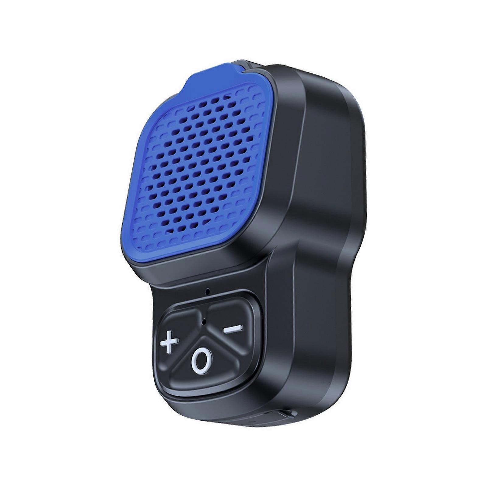 Wearable Bluetooth-compatible Speaker Waterproof Clip-on Mini Portable Speaker Clip Speaker with Microphone for Work  Royal Blue
