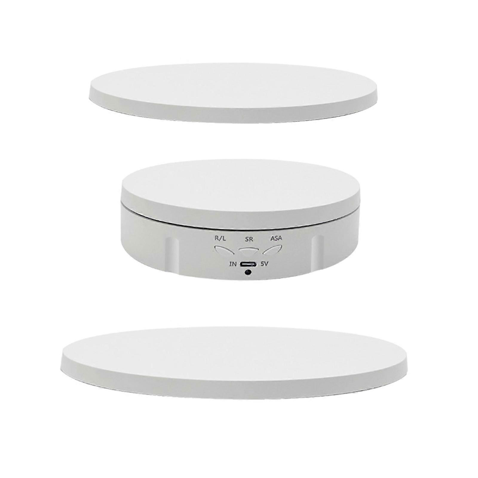 USB Φόρτιση Κοσμήματα Παπούτσια Display Stand Ηλεκτρικό πικάπ 360 Περιστρεφόμενη οθόνη Φωτογραφία Πικάπ Γυρίσματα Προμήθειες Λευκό