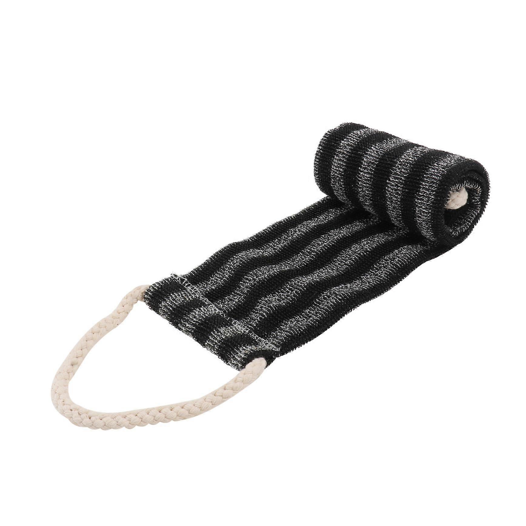 Extra Long Bath Towel 1pc Stripe Bath Scrubber Soft Durable Material with Hanging Loop for Deep Body Cleaning and Exfoliating Skin