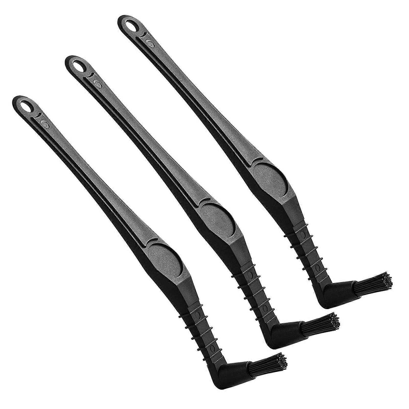 3pcs Multipurpose Elbow Brush Espresso Appliance Detailing Brushes with Flexible Head Coffee Machine Cleaning Tool Multicolor