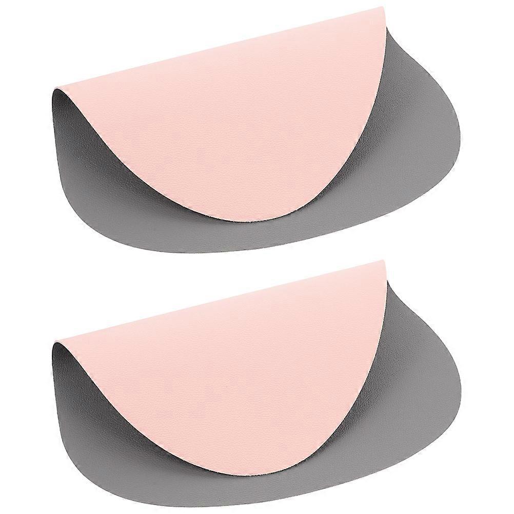 2Pcs Dining Table Placemat Dinner Mat Egg Shaped Table Mat for Restaurant