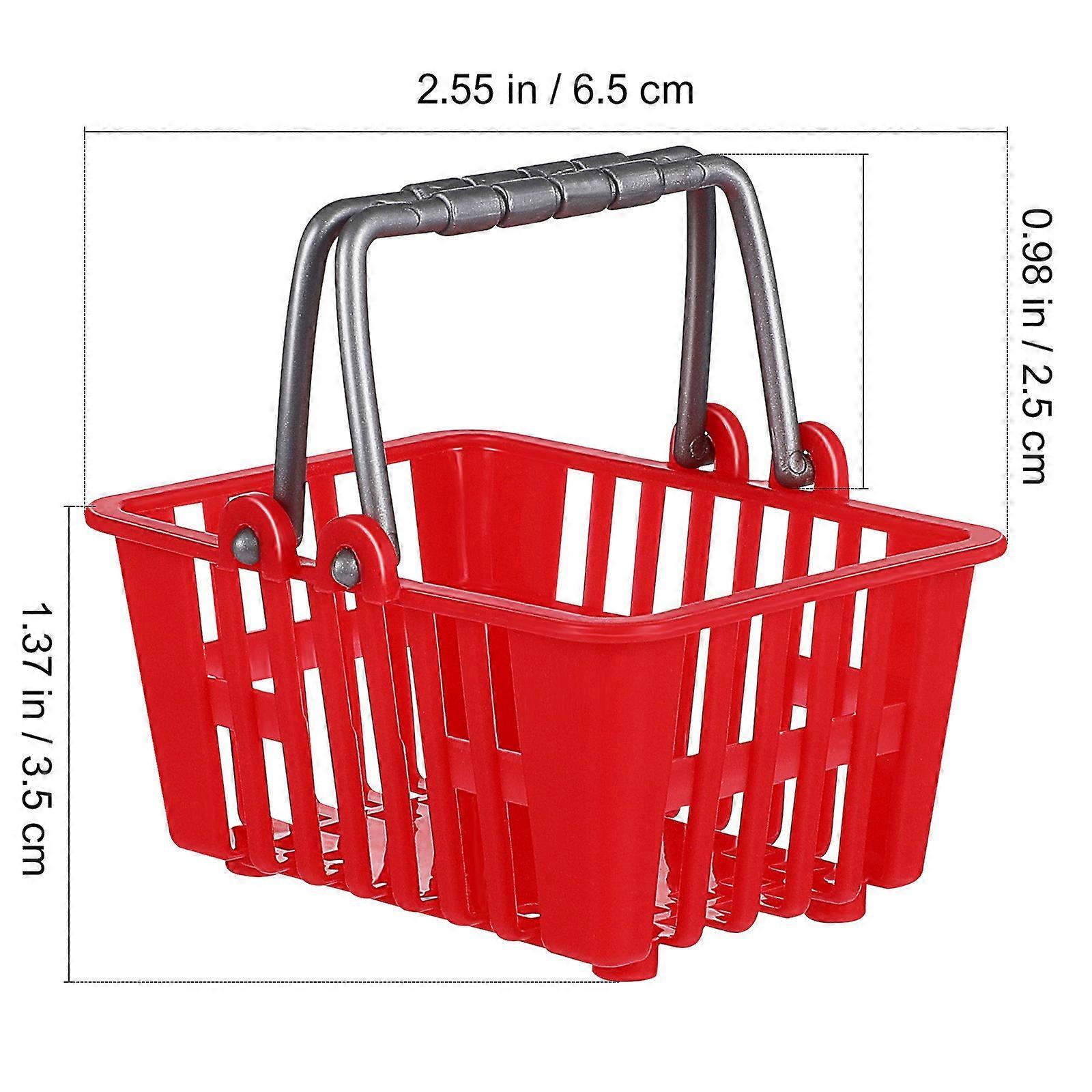 Mini Shopping Cart Plastic Storage Baskets for Kid Playing 20Pcs Set