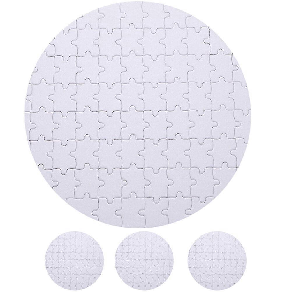 Eease 4pcs Sublimation Round Puzzle for Heat Transfer Printing