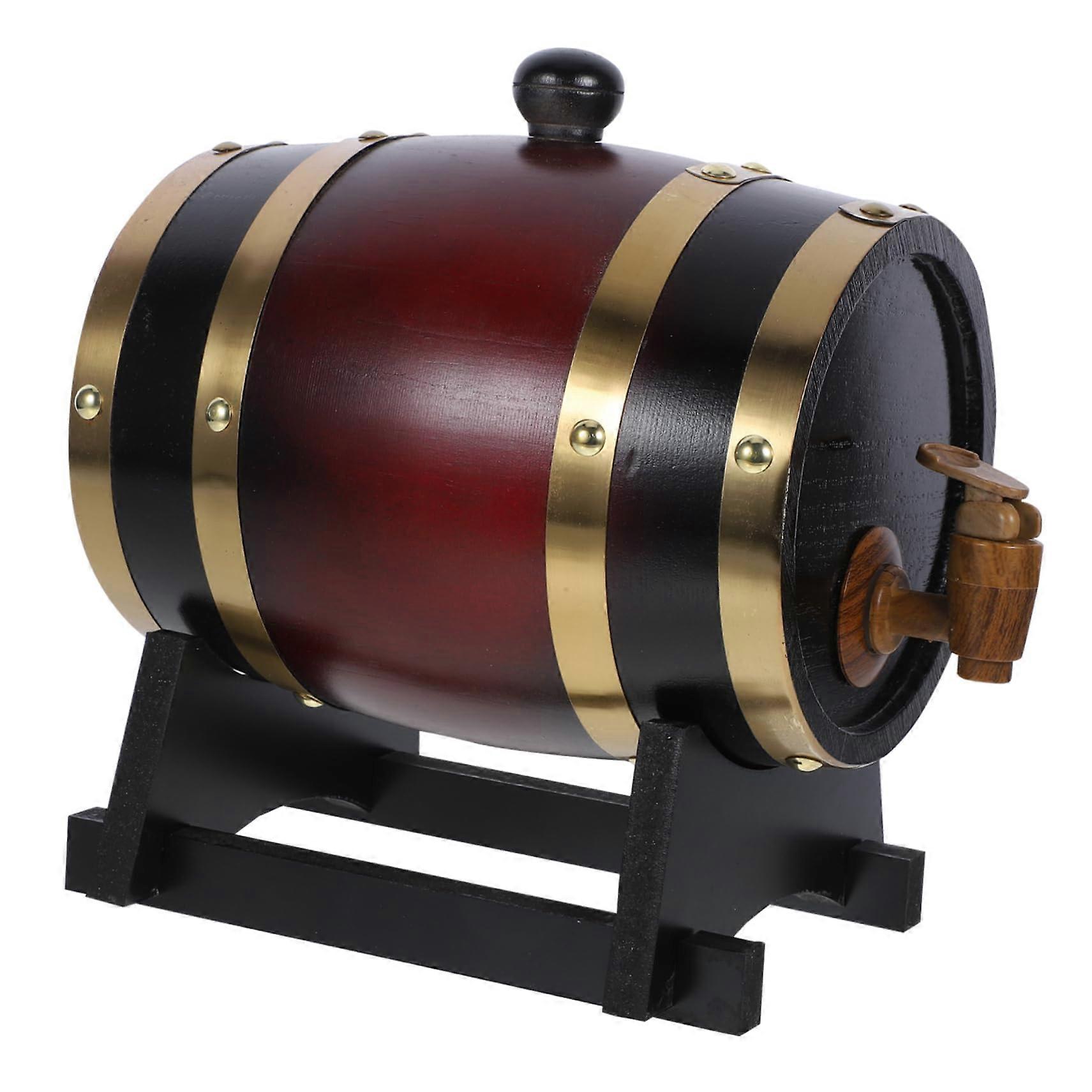 Wooden Wine Barrel Dispenser for Home Bar Wine Aging and Decorative Display Prop
