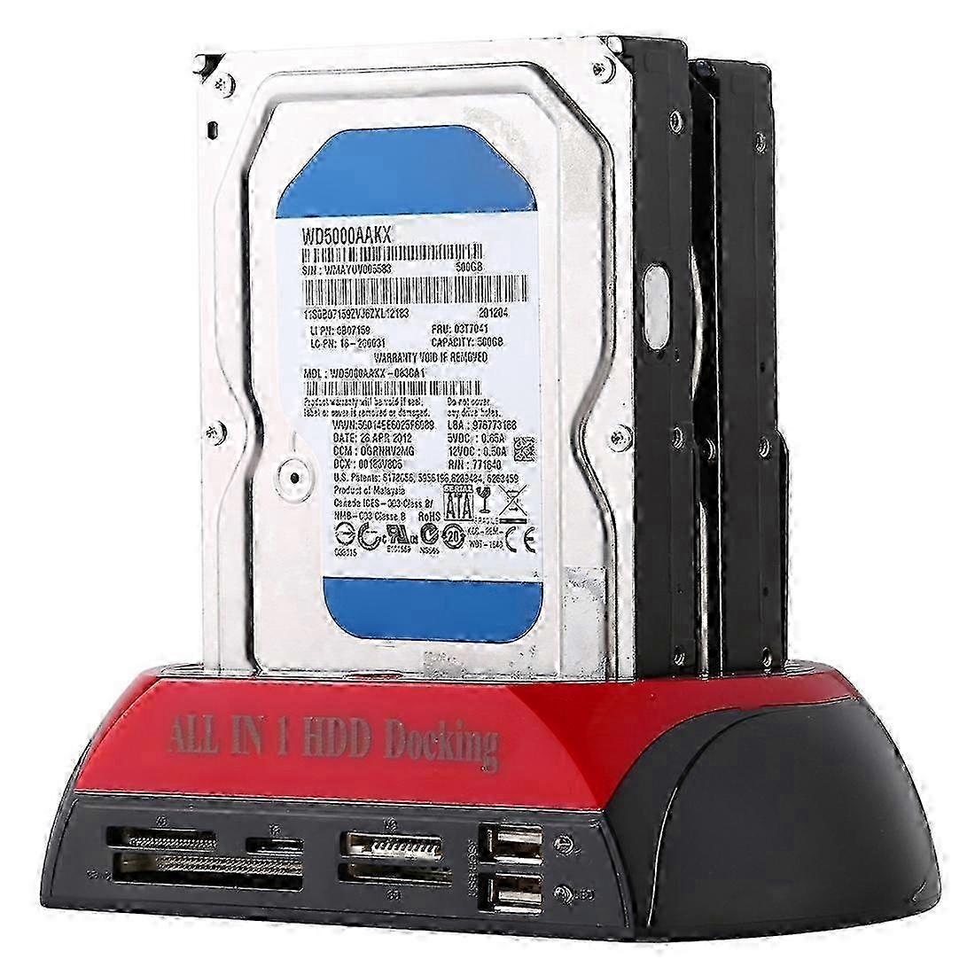 All in 1 Dual 2.5 inch/3.5 inch SATA/IDE HDD Dock Station with Card Reader & Hub
