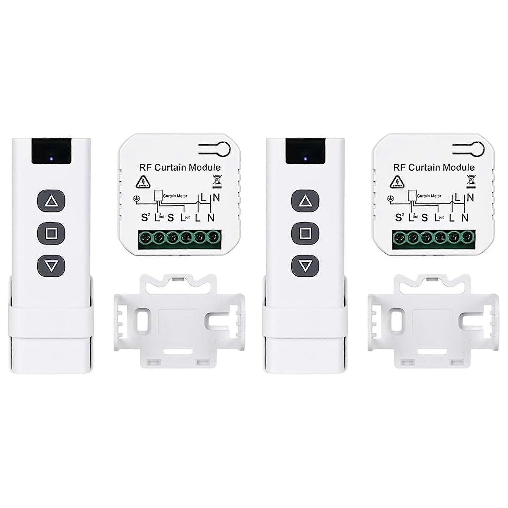 2X Tuya WiFi Smart Curtain Switch Controllers Roller Blinds Shutter Motor Smart Life APP Remote Control Alexa Google