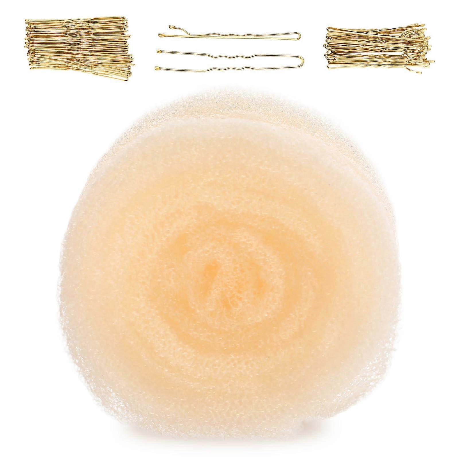 Hair Bun Maker Volumizing Updo Hair Sponge with Pins for Elegant AllDay Hold and Styling