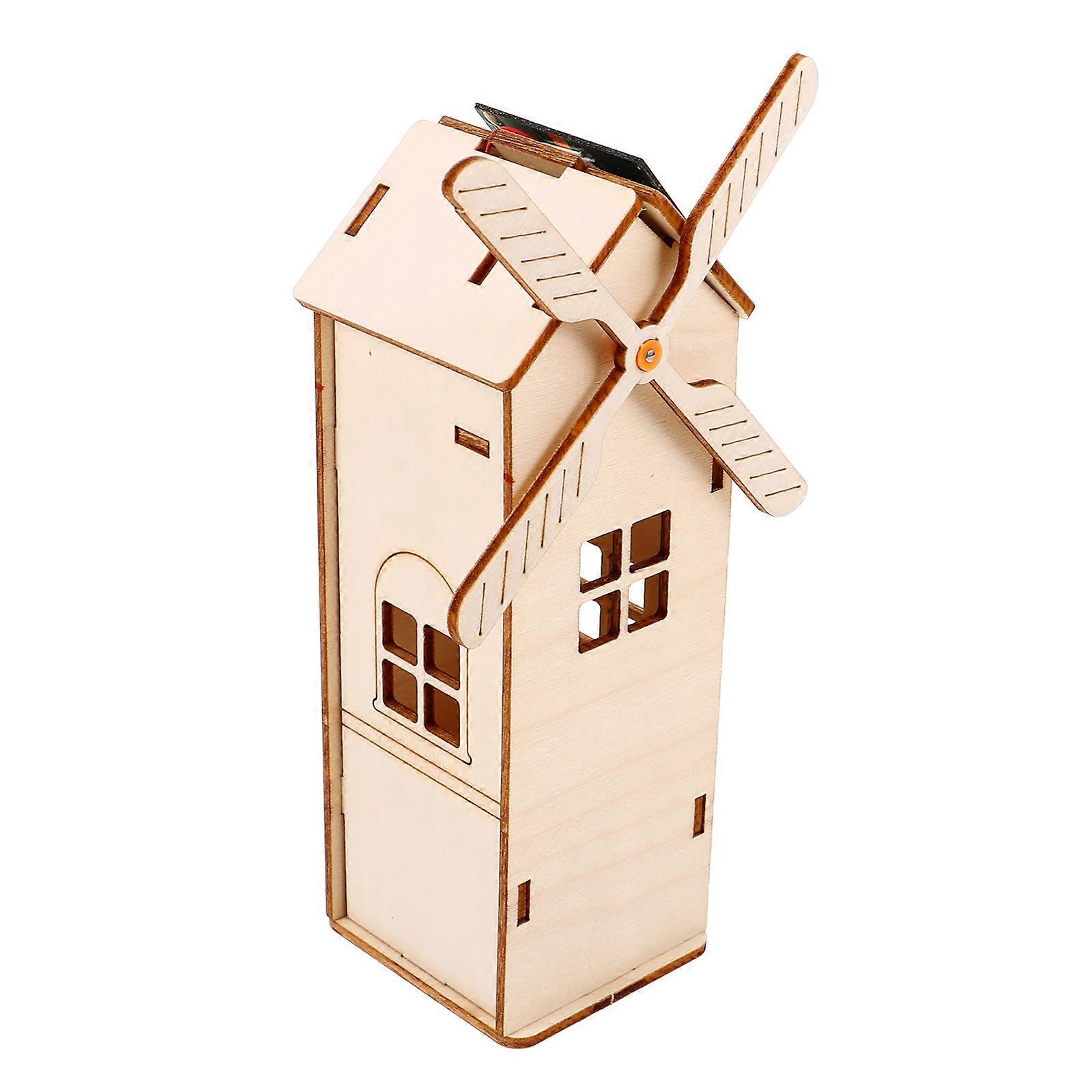 Solar Powered Windmill Toy for Kids Science Project DIY Experiment Gift in Assorted Color