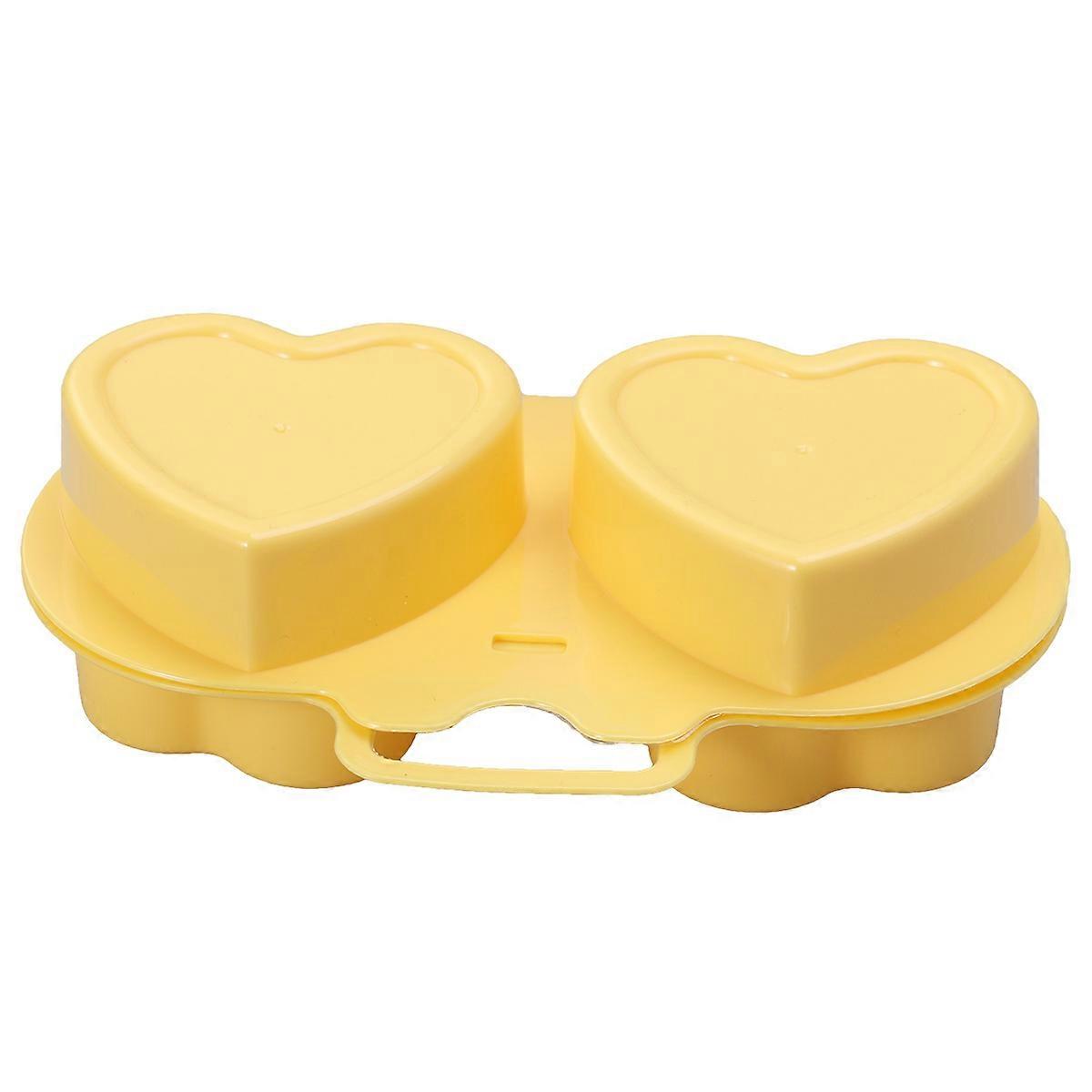 Microwave Egg Cooker Heart Flower Shaped Equipment for 2Pcs Eggs