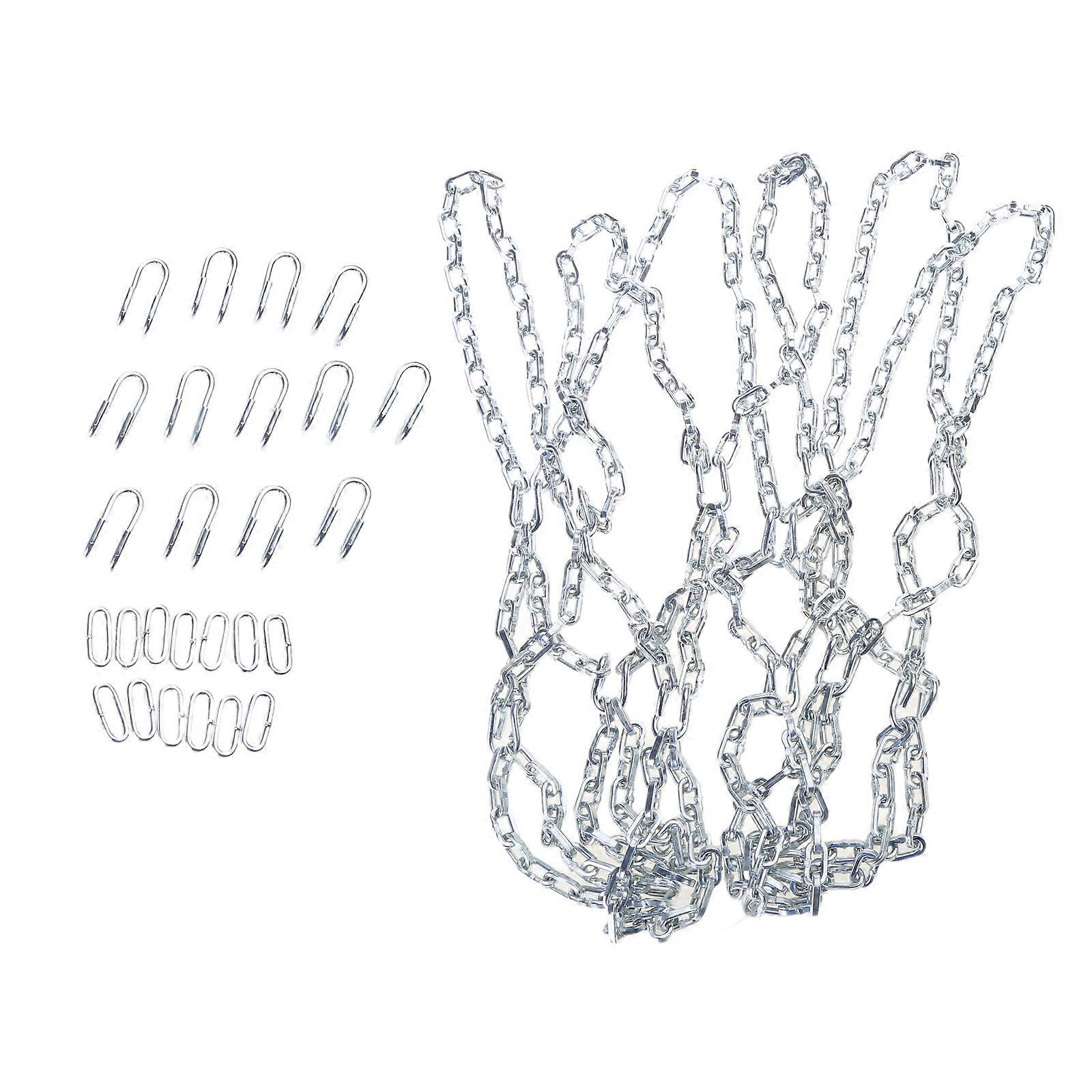 Basketball Net, Chain Basketball Hoop, Metal Net Basketball Basket Net Replacement Net Steel Chain Net Basketball Net Multicolor