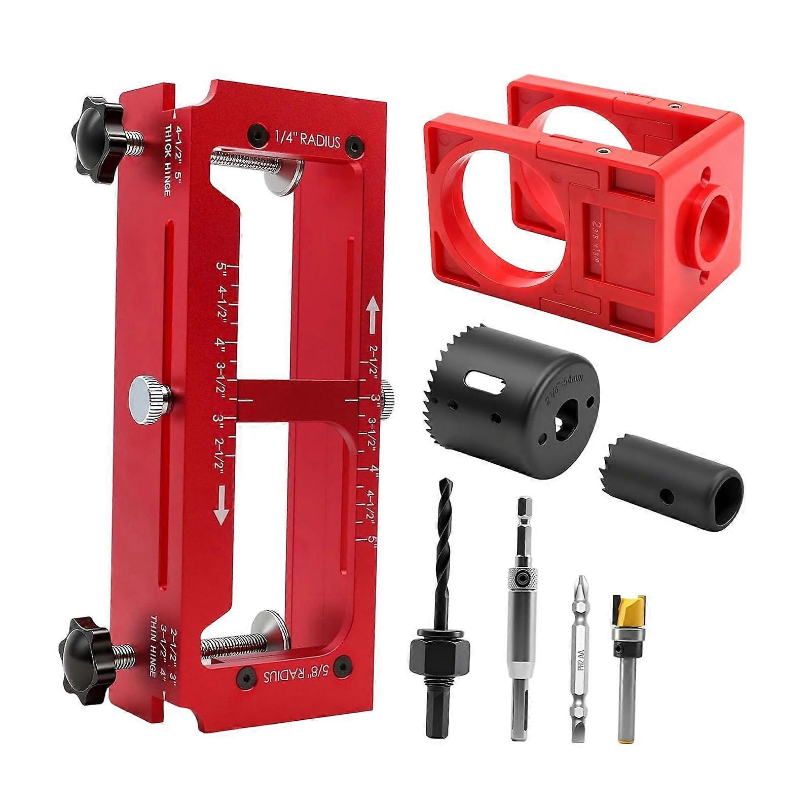Door Hinge Jig Mounting Tool Quick and Precise Hinge Template Kit for Router