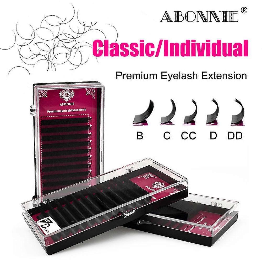 ABONNIE C CC D Curl Natural Brown Eyelashes Extensions Cashmere Soft Classic Dark Brown Lashes Extensions