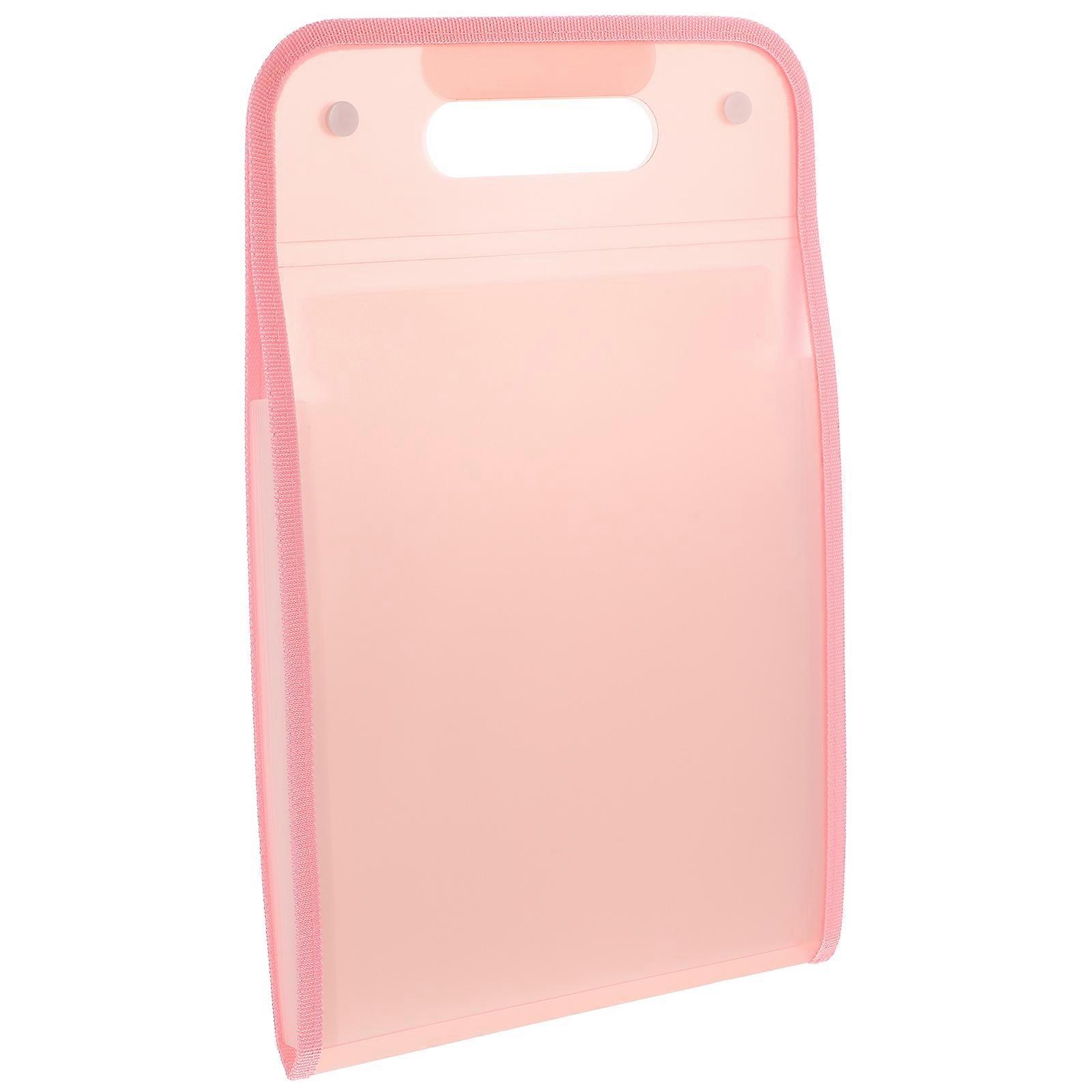 Pink Expandable Accordion Folder for File Storage 5Pcs Organizer