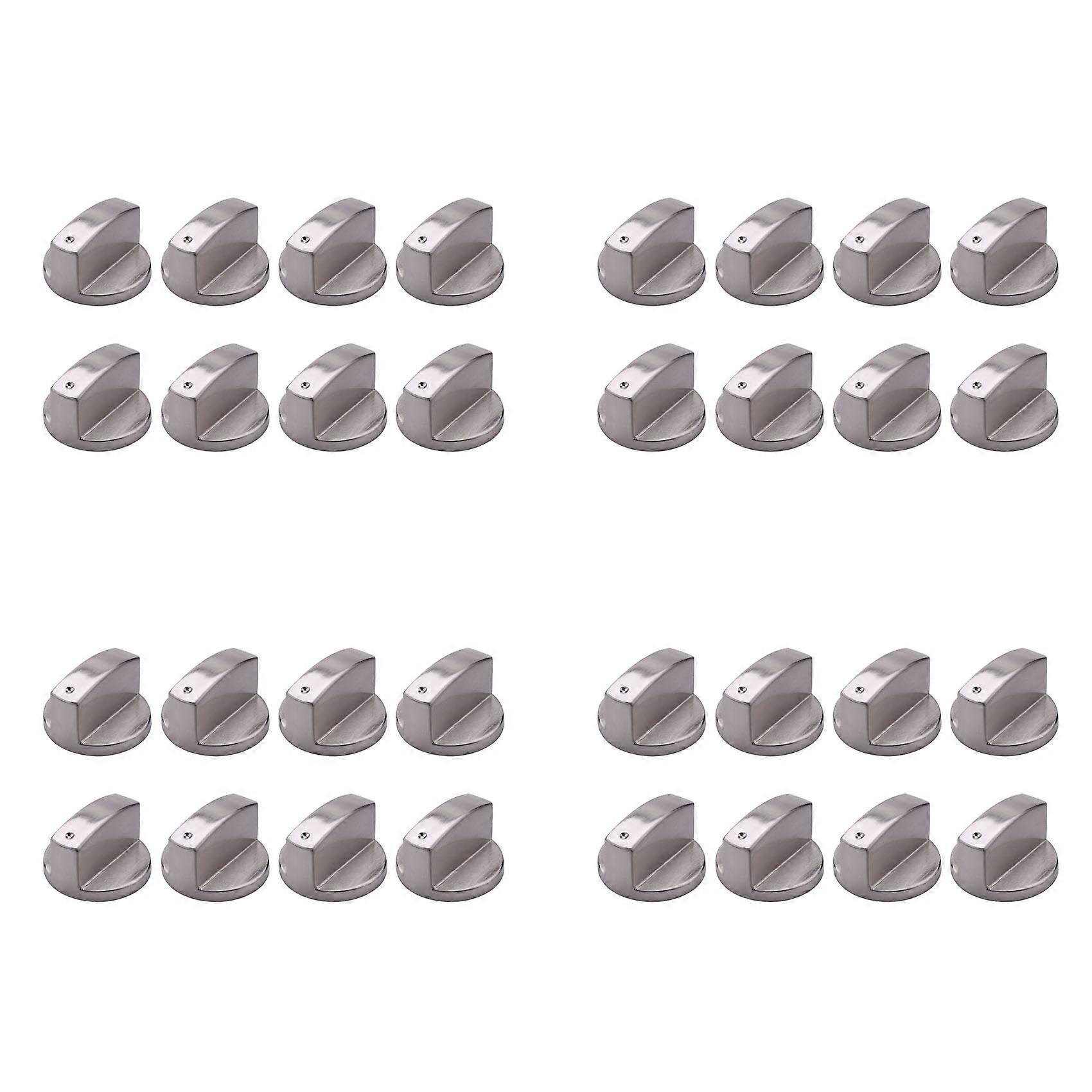 Brushed Gas Stove Knobs Cooker Control Switch Range Oven Knobs Cooktop Burner Knob Gas Hob Switch (32Pcs 6mm Shaft Core)