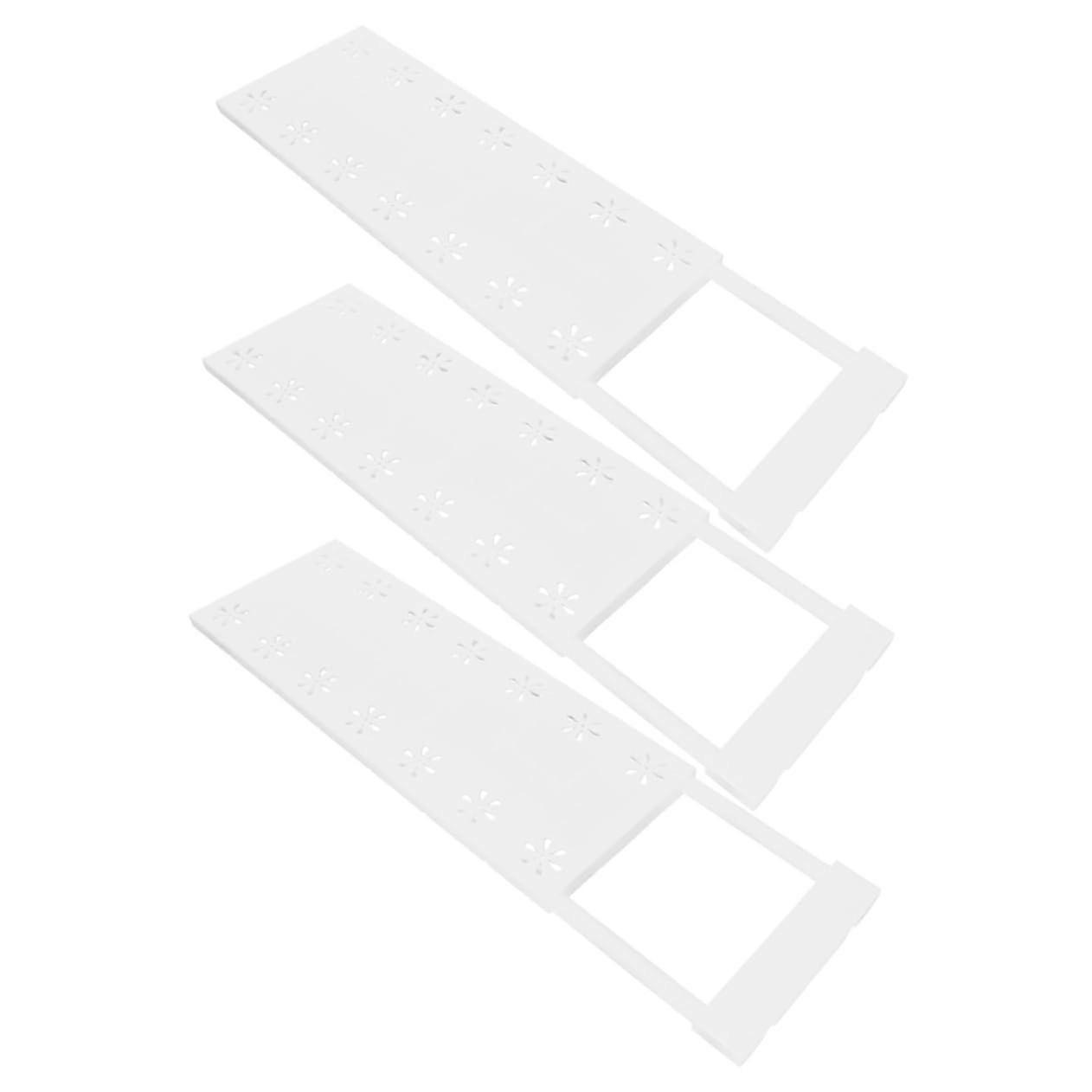 3pcs Adjustable Closet Shelf Expandable Wardrobe Organizer Tool Installation MultiPurpose