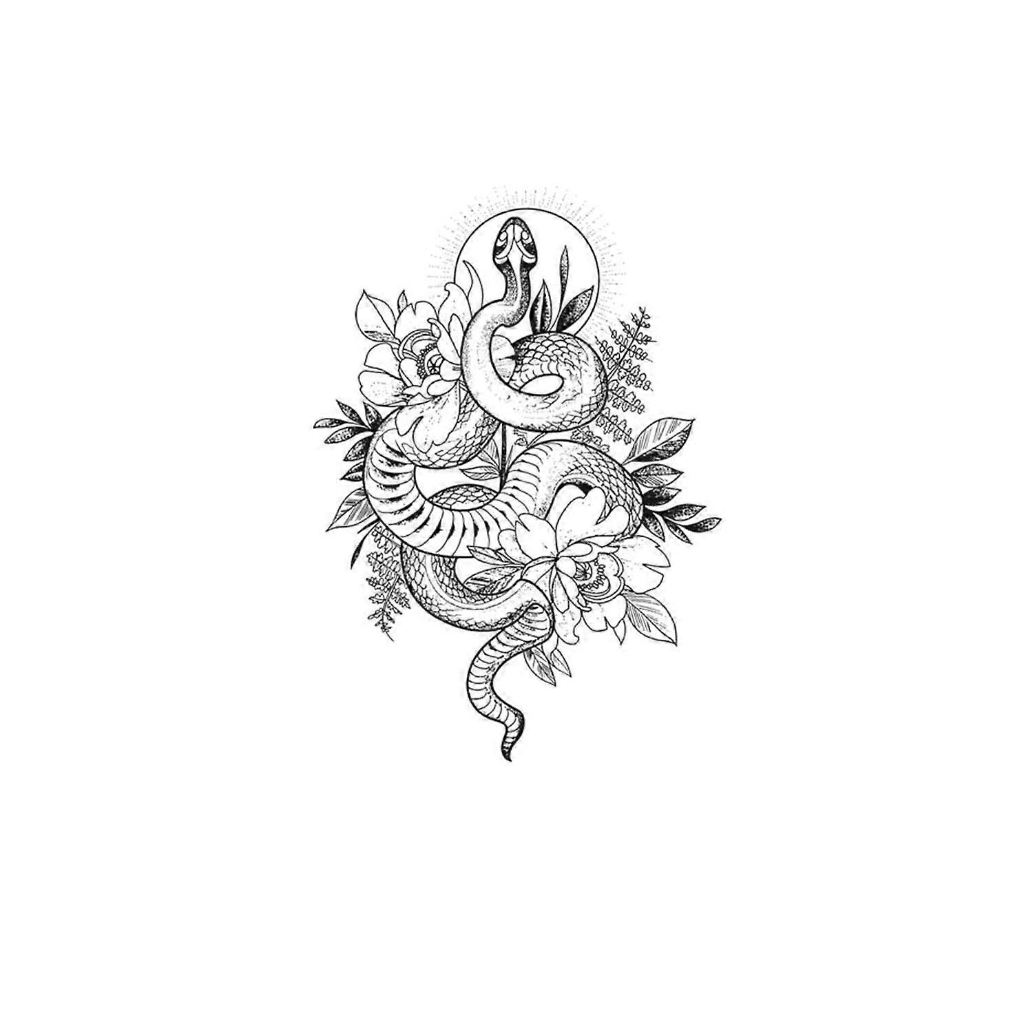 Temporary Tattoos Snake Plant Design, Waterproof Long Lasting 12 Weeks, Realistic PlantBased